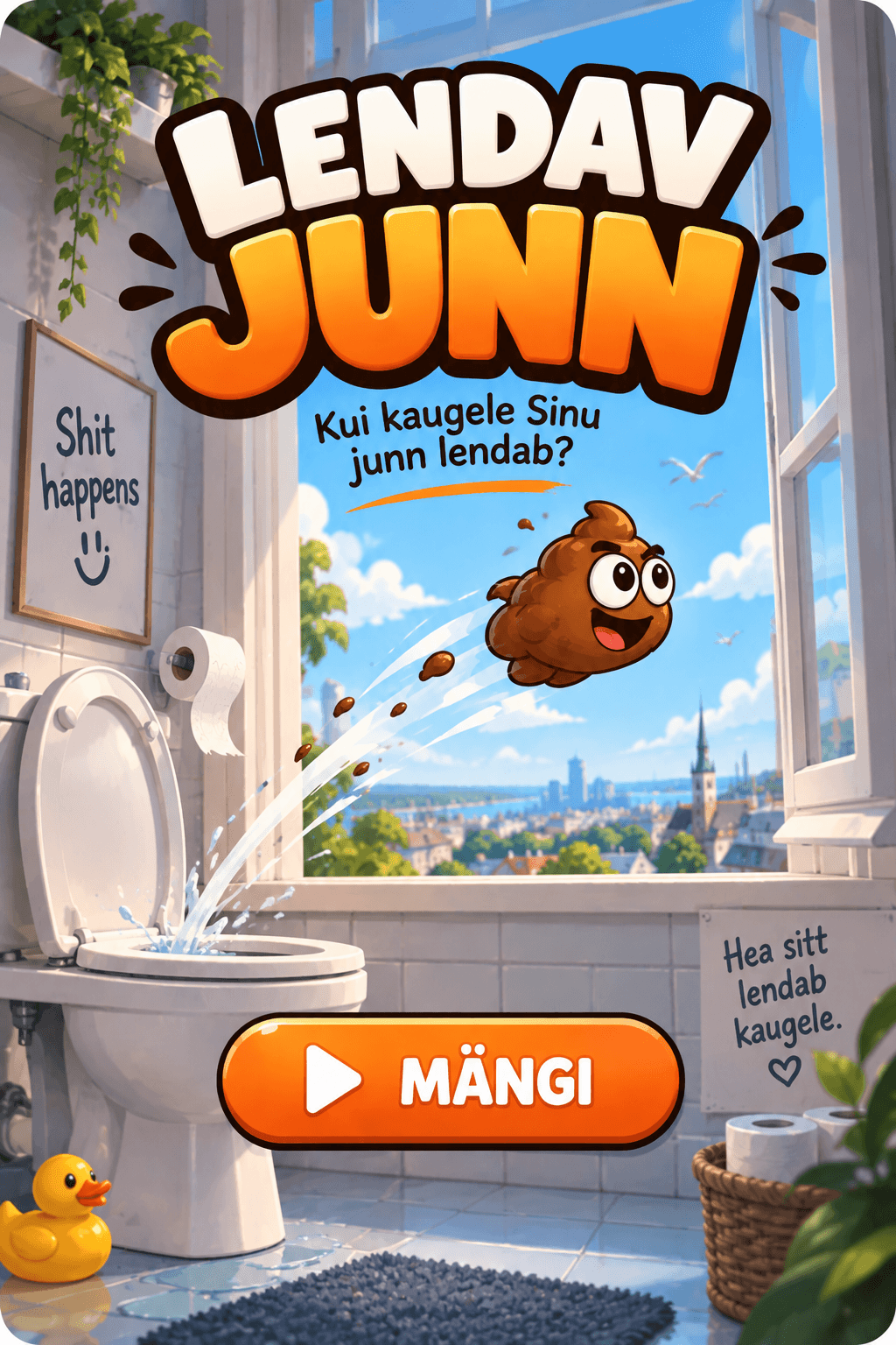 Lendav Junn kaanepilt — lendav junn vannitoas